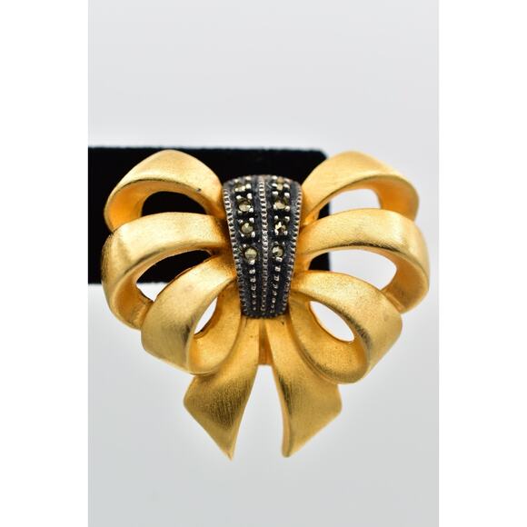 Judith Jack Vintage Bow Clip On Earrings Chunky Matte  display picture 1